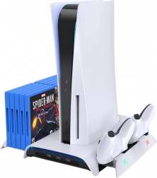 Hladilna postaja in polnilnik za PS5 KIWI HOME PB01 bela
