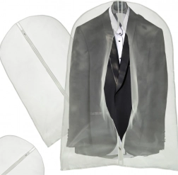 Zaščitna prevleka za oblačila 60 × 100 cm z zadrgo – Prozoren 60×120