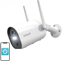 Brezžična zunanja Wi‑Fi kamera ieGeek ZS‑GX2S bela 2K, baterija 5200 mAh