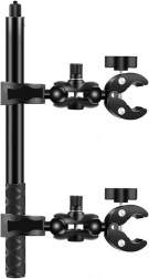 Motociklistično/kolesarsko držalo PULUZ z dvema sponama in 150 cm selfie palico