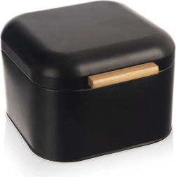 Kovinski črni posodnik za kruh 21,5 × 20 × 14,5 cm