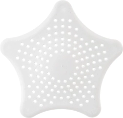 Cedilo za pomivalno korito s priseski 16 cm – zvezdica, belo