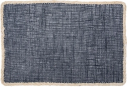 Pravokotna namizna podloga 45 × 30 cm, temno modra z bež obrobo