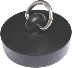 Gumasti zamašek za odtok 46 mm s polkrožcem, črn