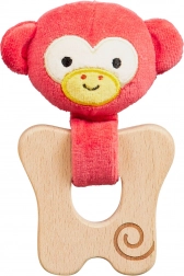 Petit Collage grizalo opička iz organskega bombaža in lesa