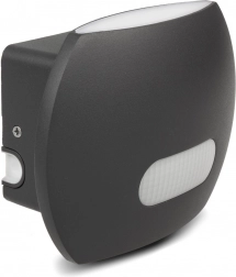 stenska LED svetilka s PIR senzorjem 20 W 1600 lm IP65 4000 K siva