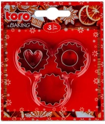 Set of Cookie Cutters – Fluted Circle, 3 pcs TORO