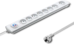 Prenapetostna zaščita z 8 vtičnicami in 1,5 m kablom