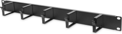 Horizontalni kabelski organizator RING 19" 1U, črn