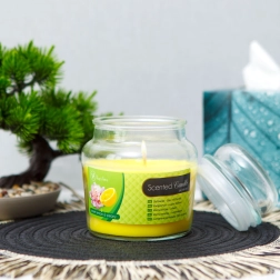 Dišeča sveča s pokrovom z vonjem sladke limone in potonike, 310 g