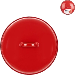 Enameled lid Lem 19 cm red - 1 piece