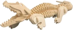Woodcraft lesene 3D sestavljanke krokodil, 94 koščkov