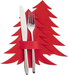Ovitek za pribor božično drevo, rdeč, 2 kosa
