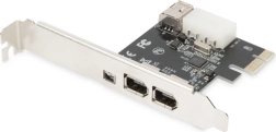 Krmilnik PCIe FireWire 800/400 z low-profile ploščico, 2× zunanji + 1× notranji