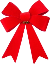 Božična žametna okrasna pentlja 35 × 46 cm z zlatimi zvončki