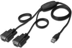 USB 2.0 adapter na 2x RS232 (DB9) s kablom USB A M/Ž dolžina 1,5m