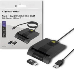 Čitalnik kartic s čipom Qoltec USB‑C