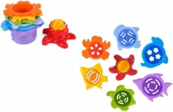 Zložljivi lončki za vodo in pesek – morske živalice, 7 delov