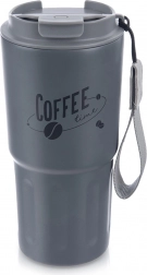 Termo lonček za kavo 590 ml Coffee Time – siv nerjaveč jeklo