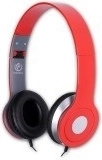 Mestne rdeče stereo slušalke z mikrofonom