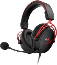 Hyperx cloud alpha igralne slušalke črno‑rdeča