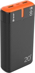 Power banka tracer energen 20000 mah s pd in qc 3.0, črno‑oranžna