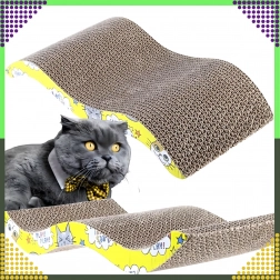 Kartonasto praskalo za mačke val z ležiščem, eko