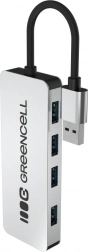 usb hub greencell basic 4× usb‑a 3.0 z integriranim kablom
