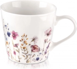 Porcelanasta skodelica s cvetličnim motivom 430 ml