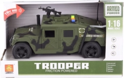 Vojaško avtomobil na baterije z lučmi in zvoki