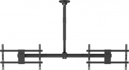 Stropni nosilec za dva TV 34–60" z nastavljivo višino in VESA 600×400