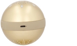 Christmas tree ornament with Bluetooth speaker, gold, 8.5 × 8.5 × 9.5 cm - 1 piece