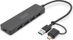 USB Hub s 4 vrati SlimLine z USB-C adapterjem