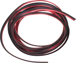 Dekorativni avtomobilski profil, vtisni, 5 m, rdeč