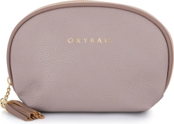 Kozmetična torbica PLUS iz usnja v barvi moka