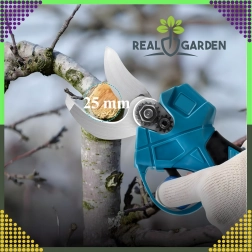 Električne akumulatorske škarje za veje in grmi z dvema baterijama