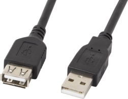 Podaljševalni kabel USB 2.0 AM–AF črn 1,8 m