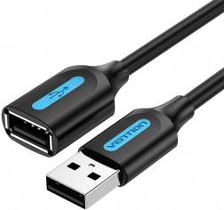 Podaljševalni kabel USB 2.0 A-M na A-F Vention 5 m črn