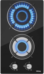 IsEasy dvozonska plinska štedilnik s stekleno ploščo