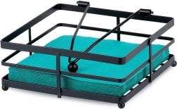 kovinsko stojalo za serviete Misty 18 × 18 cm, črno