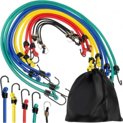 Elastični prtljažni trakovi s kljukami, 12 kos