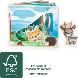 Interaktivna lesena slikanica Small Foot