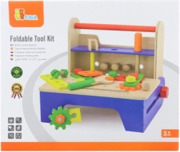 Lesena vijačna set z orodjem in zložljivo delovno mizo