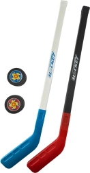 Sporto hockey sticks with pucks