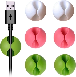 samolepilni silikonski držala za kable – set 6 kosov