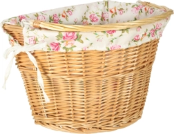 Sprednja pletena košara za kolo s cvetlično podlogo in hitrim click pritrjevanjem