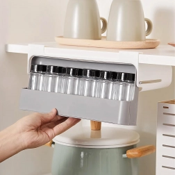 Vgradni organizator za začimbe s 6 kozarčki brez vrtanja