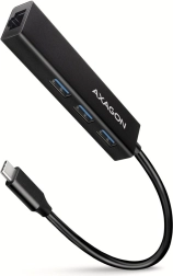 AXAGON HMC-GL3A večportni USB-C hub 4v1 z GLAN 5 Gb/s, 20 cm kabel