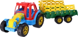 Plastični traktor s prikolico za otroke