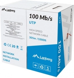 LAN kabel UTP 100 Mb/s 305 m CCA, rdeč